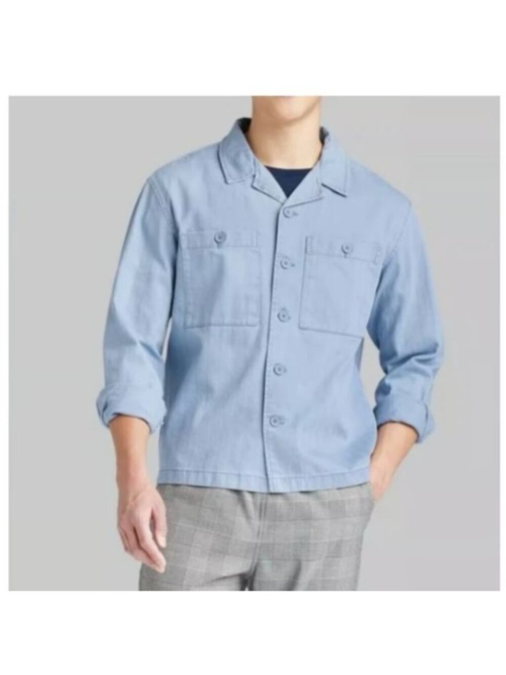 NWT Men's Original Use Light Blue Button-Up Cotton Jacket XS